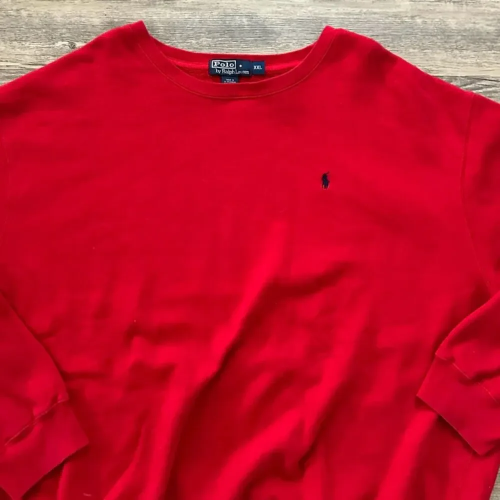 Vintage Polo Ralph Lauren Small Pony Pullover Sweatshirt Size XXL